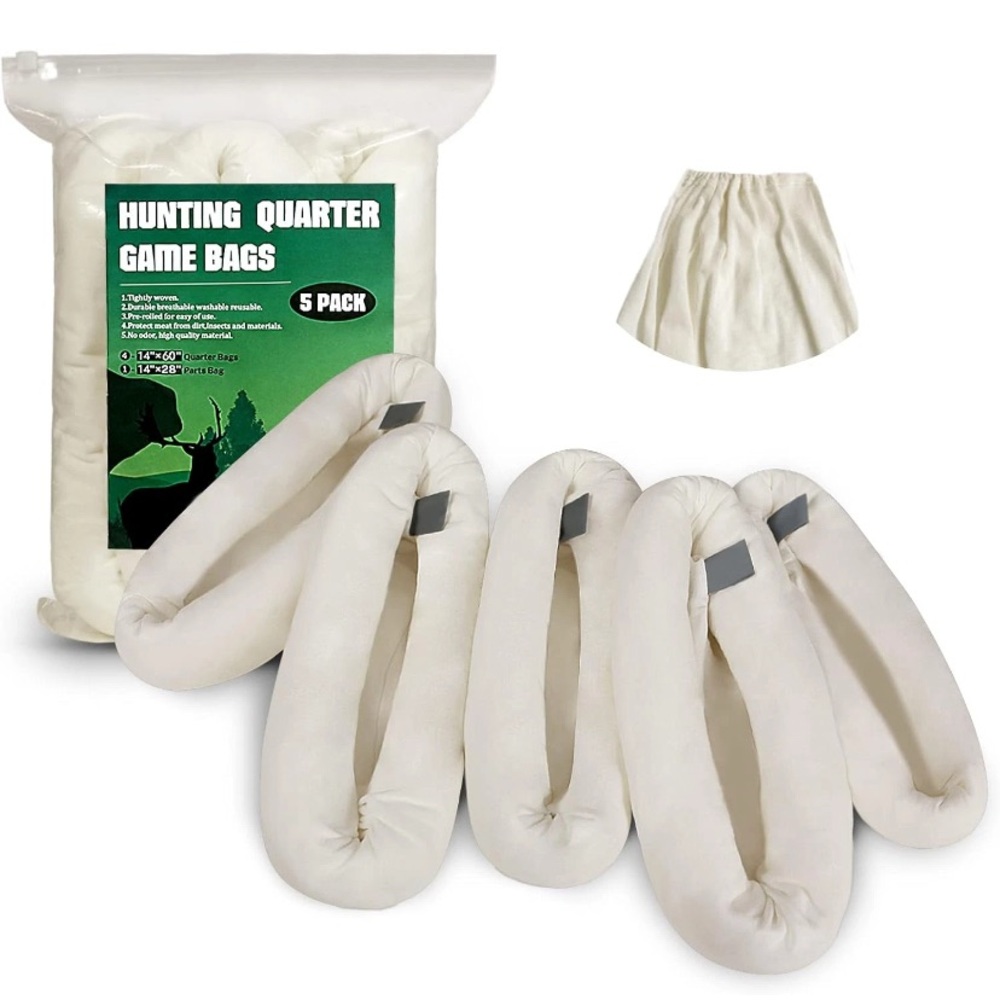 New Heavy-Duty Game Bags for Elk and Deer 5-Pack Reusable Bags for Hunting Game